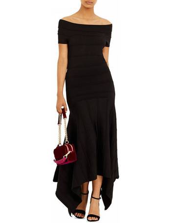 Amanda Wakeley Black Jacquard Cocktail Tie Waist Dress Size 10 BNWT RRP  £990