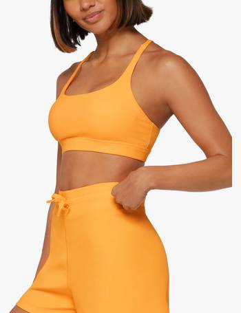 Lorna Jane Compress and Compact high support sports bra in rust