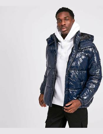 tommy hilfiger high shine puffer jacket mens