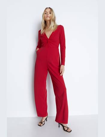 Warehouse gathered 2024 neck jumpsuit