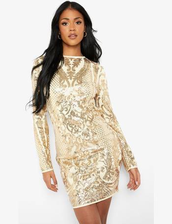 Shop boohoo Women's Gold Sequin Dresses ...