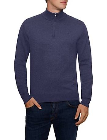 mens oversized half zip sweatshirt