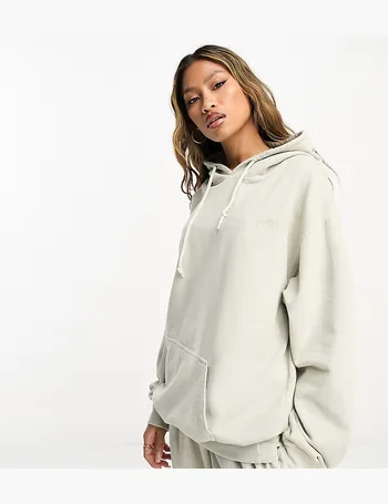 Nike mini swoosh oversized outlet hoodie in washed neon gree