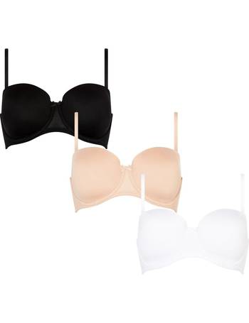 Buy White/Nude Light Pad Strapless Multiway Bras 2 Pack from Next