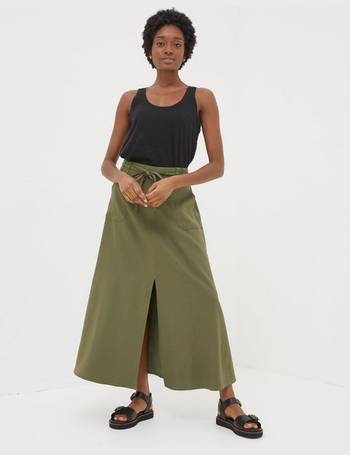 Anya Leather Midi Skirt