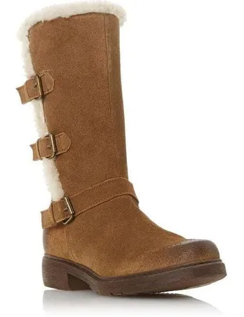 dune fur lined ankle boots