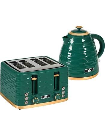 Kettle And Toaster Set 1.7L Rapid Boil Kettle & 4 Slice Toaster Green from Robert Dyas