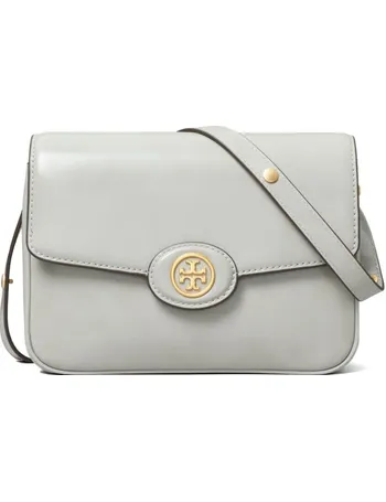 Tory Burch Off White Perforated Leather Robinson Flap Crossbody Bag Tory  Burch