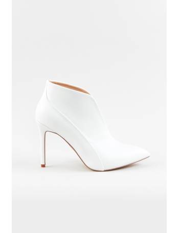 wallis white ankle boots