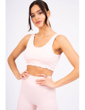 South Beach seamless longline sports bra in ombre pink