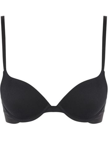 Black cotton push-up bra