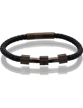 Police Men's Hardware Leather Bracelet PEAGB2214923