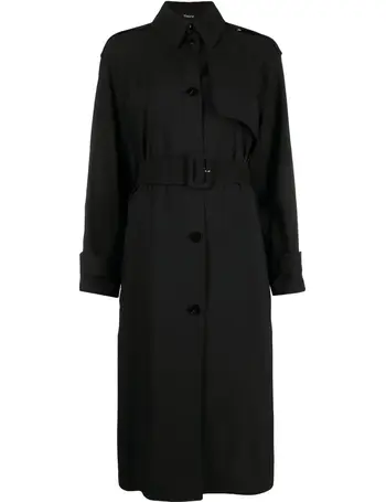 Theory double-breasted Belted Trench Coat - Farfetch