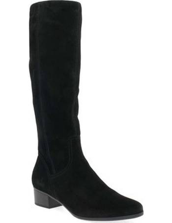 gabor verano suede knee high boots black