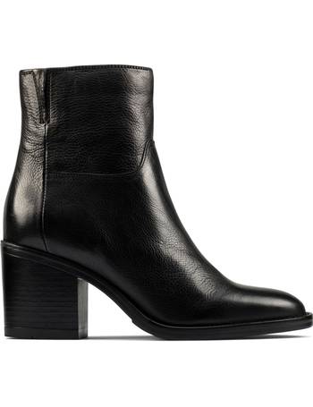 clarks black ankle boots sale