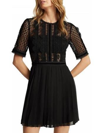 Reiss black best sale lace dress