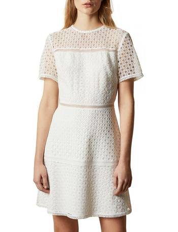 ted baker cream lace dress