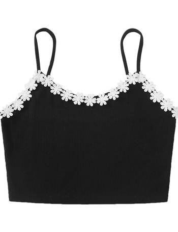 Shop SHEIN Women's Lace Crop Tops