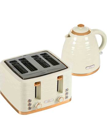 Kettle And Toaster Set 1.7L Rapid Boil Kettle & 4 Slice Toaster Beige from Robert Dyas