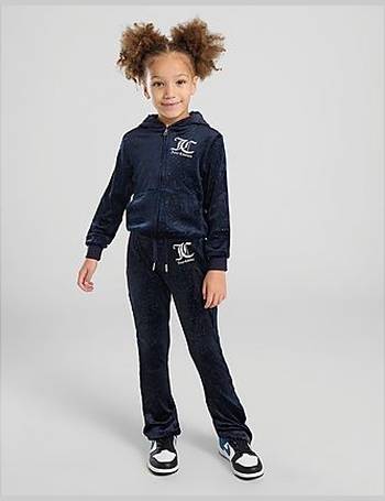 JUICY COUTURE Girls' Velour Full Zip Hooded Tracksuit Children