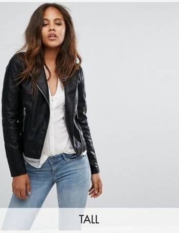 ladies leather jacket tall