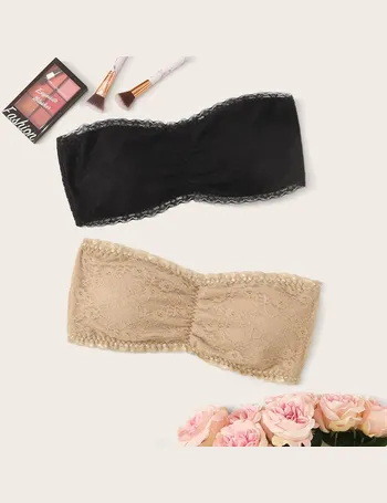 Plus Solid Bandeau Bra