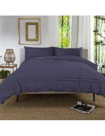 the lyndon company king chambray grey duvet cover set