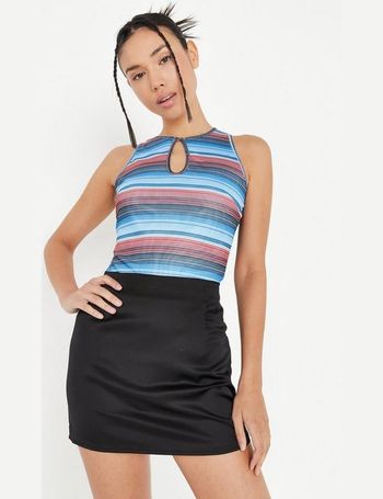 Missguided, Halterneck Mesh Button Front Bodysuit