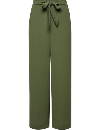 womens khaki cropped trousers