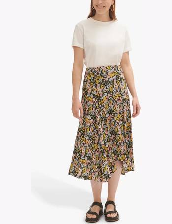 jigsaw paisley wrap midi skirt