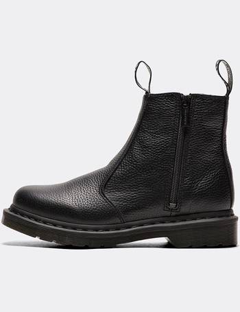 dr martens 2976 alyson black leather snowgrip flat chelsea boots