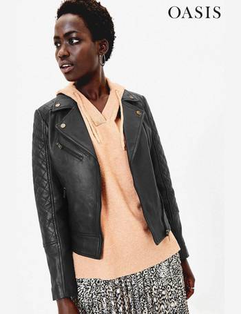 Oasis leather store jacket sale