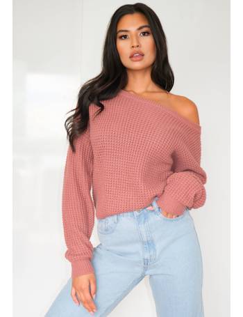 Missguided ophelia off shoulder jumper sale