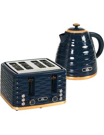 Kettle And Toaster Set 1.7L Rapid Boil Kettle & 4 Slice Toaster Blue from Robert Dyas