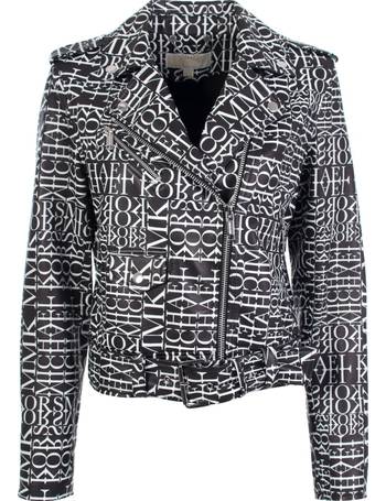 michael kors metallic leather jacket