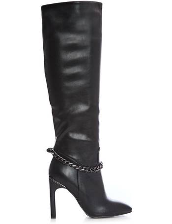 debenhams leather knee high boots