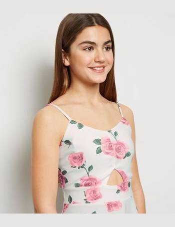 Floral Cut Out Skater Dress