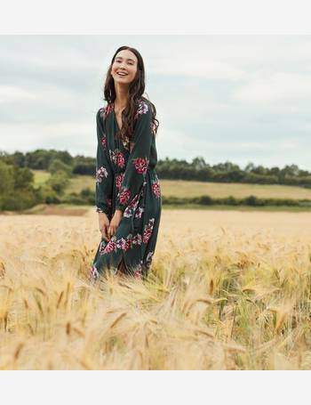 joules blue chloe fixed wrap dress