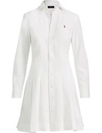 polo ralph lauren charlotte oxford cotton shirt dress white