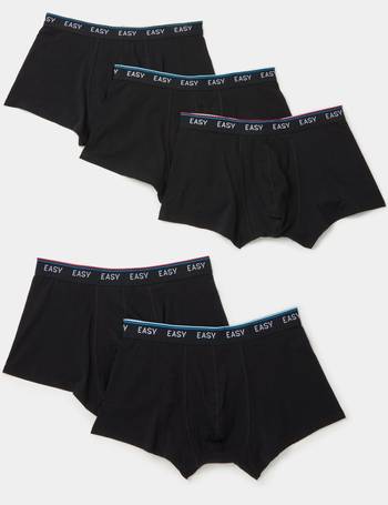 5 Pack Multicoloured Plain & Print Loose Fit Boxers - Matalan