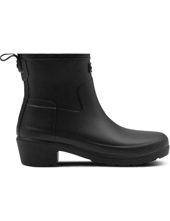 hunter low heel ankle boots