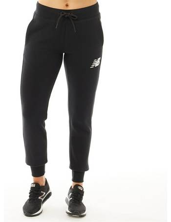 new balance womens core tapered sweat pants black