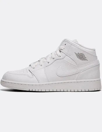 white jordan air 1 mid junior