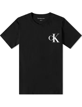 Calvin Klein graphic box logo T-shirt in black