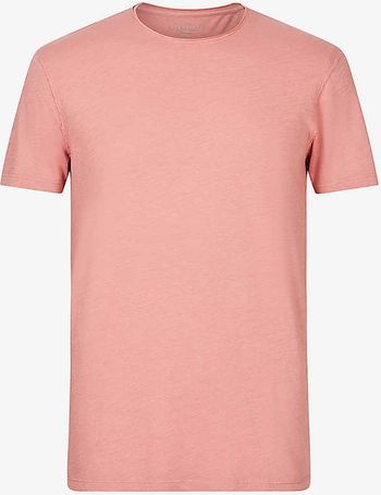 AllSaints Bodega Stretch Organic-cotton Jersey T-shirt in Pink for Men