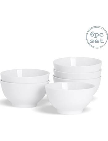 500 ml for Cereal Sweese 1101 Porcelain Bowls Set of 6 Salad Dessert White 