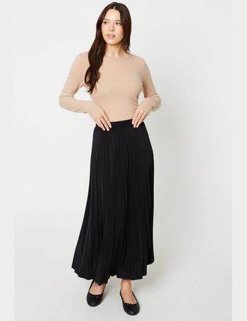 Dorothy perkins navy outlet pleated skirt