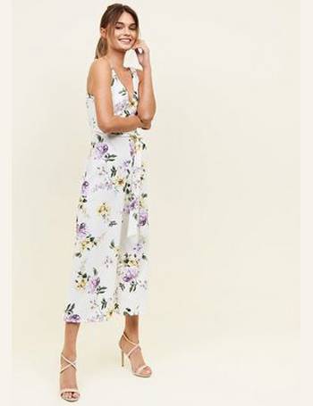 new look white floral jumpsuit