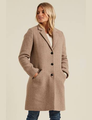 Fatface camel hot sale wool coat