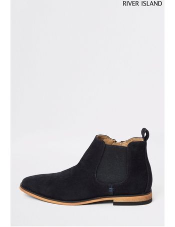 river island navy boots